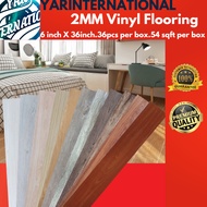 [KEPING] TIGER 2MM VINYL FLOORING SELF ADHESIVE 36pcs 54sqft Sticker Paling Tebal/WATERPROOF/DIY VIN