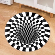 200cm 3D Carpet Spatial Illusion Floor Mat Trap Black Hole Rug Home Living Room Carpets Rugs Bedroom Decoration