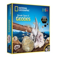 National Geographic 5 Pc Break Your Own Geode Kit ของเล่น วิทยาศาสตร์ ค้นหาสมบัติคริสตัล