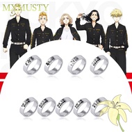 MXMUSTY Unisex Anime Ring Izana Carving Ring Anime Necklace Women Jewelry Accessories Tokyo Revengers Stainless steel Kurokawa Anime Cosplay Props