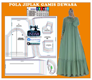 POLA GAMIS dewasa REMPEL POLA intan gamis DEWASA pola baju