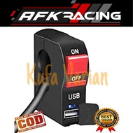 Saklar Switch ON OFF USB Charger Casan Chasan Motor Universal IMPORT vario mio nmax lexi aerox adv s