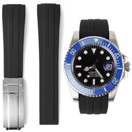20mm Curve End Rubber Watch Band for Rolex Daytona Submariner Strap GMT Master 2