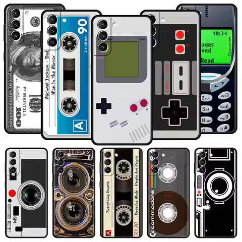 Vintage Tape Camera Gameboy Case For Samsung Galaxy Plus S24 S23 S22 S21 S20 Ultra FE 5G Plus S9 S10