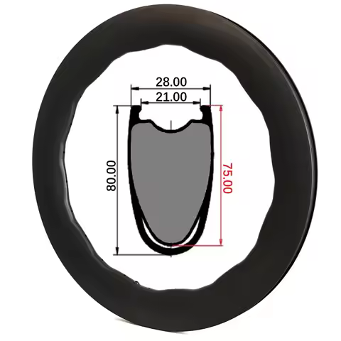 75-80mm Depth Carbon Rims Princeton MACH7580 700C Gravel Bicycle New Wavy Profile Tubeless 28mm Widt