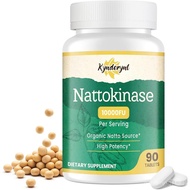 Nattokinase Supplement 10000FU – Organic Natto Enzyme 500mg for Circulatory Wellness, Enteric-Coated