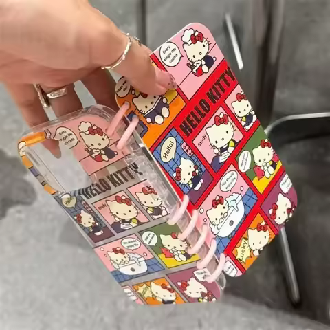 3D Cartoon Creative Flip Notebook Kitty Phone Holder Soft Case For Samsung Galaxy A35 25 A15 A14 A05