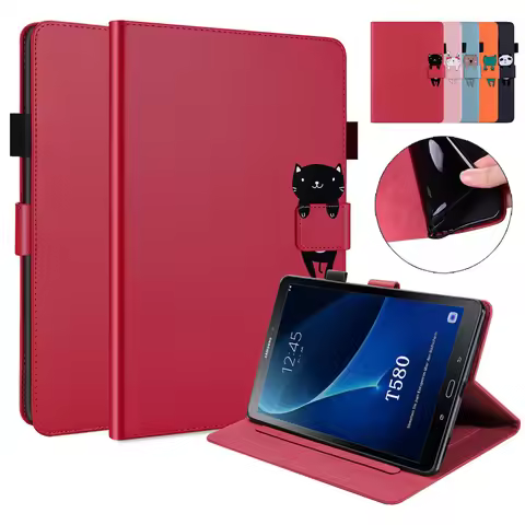 Tablet Funda For Samsung Galaxy Tab A SM T580 T585 Case Cute Cartoon Wallet Stand Flip Cover For Sam