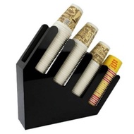 4 Slot Tilt Acrylic Glass Shelf Plastic ****