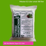 Nutrisi AB Mix Khusus Sayuran Hidroponik 500 ml