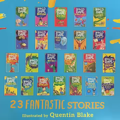 24 books of Roald Dahl English children's literature storybooks, illustrated books.