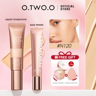 【Buy 2 Get 4】O.TWO.O Face Makeup Set Foundation + Natural Primer +Loose Powder 4 PCS