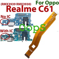 Charger Charging board Flex for Realme C61 Main board Motherboard flex cable RMX3930 RMX3939