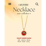 Aelin.bkk Stainless Steel Necklace Gold cherry Luxurious Design