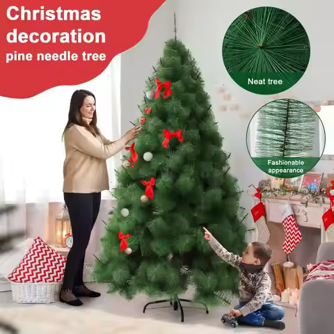4/5/6/7/8FT Simulated Christmas Tree, Artificial Pine Needle Xmas Tree, Imitation Pine Needle Christ