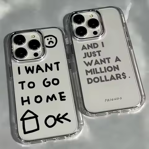 Fashion English I Want To Go Home Phone Case For iPhone 17 16e 16 15 14 13 12 11mini Pro Max X XR XS