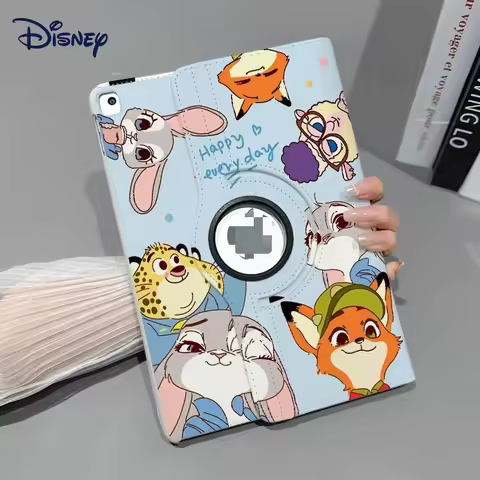 Disney Zootopia Judy Nick IPad Case All Inclusive Shockproof Cover for IPad Couple Cute Cartoon New 
