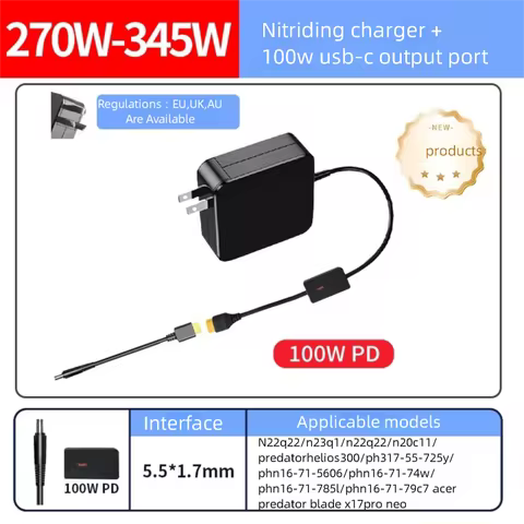 330W 19.5V 16.92A Laptop Power Adapter For Acer Predator Helios 300 N20C11 N20C3 N22C3 Replacement A