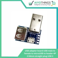 USB Adapter Board USB Male To Female To Microusb To Header 4P 2.54Mm