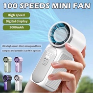 199 Speed Turbo Mini Fan USB Rechargeable Strong Wind Handheld Portable Cooling Fan