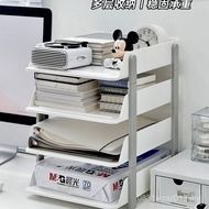 Data Folder a4 Storage Rack Desktop Office Rack Bookshelf Frame Desk Multi-Layered File B3TR