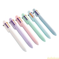 Dudu 6pcs 6 Colors Multicolor Pen Retractable Ballpoint Pen 6 in 1 Shuttle Pen