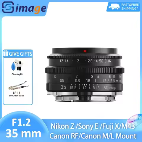 SG Image 35mm F1.2 APS-C Large Aperture Manual MF Lens for Sony E Nikon Z Canon EOS M EOSR RF Sigma 