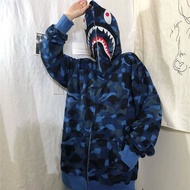 ( zẻ vô tận) Áo khoác hoodie cá mập BApe mũ 2 lớp chùm đầu nam nữ siuu kute