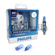 Philips Crystal Vision H1 H3 H4 H7 H11 HB3 HB4 12V 4300K free WB T10 CrystalVision - Car Lights