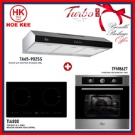 (Bundle) Turbo TIA800 73CM Built-in  2-ZONES  Induction hob with touch control+TA65-902 INCANTO Slim hood+TFM8627 Oven