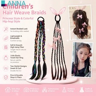 The Shop Is In Thailand. Children's Fake Hair Women's Wigs Braided Length 48cm Cute Rubber Band Kore