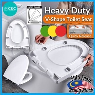 C&amp;C Toilet Bowl Cover Toilet Seat Cover Tandas Duduk Mangkuk Tandas Duduk Penutup Tandas Duduk UF 马桶