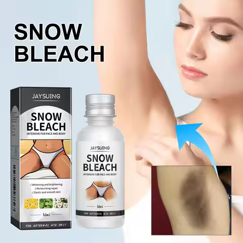 Jaysuing 30ml Snow Bleach Body Cream Body Whitening Remove Melanin Dullness Bleaching Armpit Elbows 