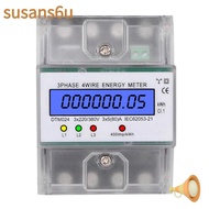SUSAN DIN Rail Energy Meter, 10 to 100A 3 Phase 4 Wire Three Phase Energy Meter, 5-80A DIN Rail Inst