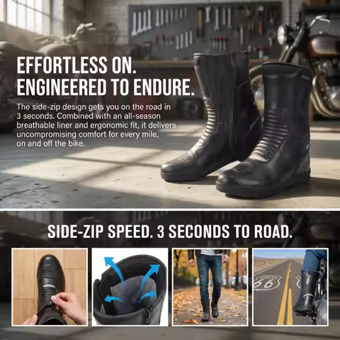 2PCS G3 Men's Motorcycle Boots Safe Riding Equipment Rally Shoes Women Racing Boots Wear-resistant A