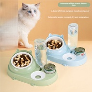Dog Cat Bowl, Pet Water and Food Bowls Set with Detachable Ceramic Bowl Automatic Water Bottle, 16°Tilted Pet Feeder Food and Water Bowls Wet and Dry Food for Cats and Small Dogs
