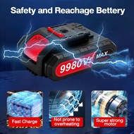 6 Inch Chainsaw Cordless 9980VF Electric Li-ion Battery Mini Chainsaw Cutter Portable Wood Cutter Ge