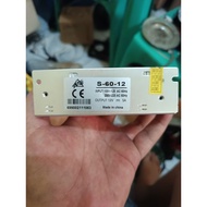 Power Supply 12v 5a s-60-12 AC INPUT 110/220V