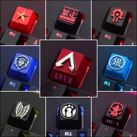 Zinc Aluminium Alloy Key Cap Mechanical Keyboard Keycap For DNF Dota 2 OW PUBG Genji R4 Height Stere