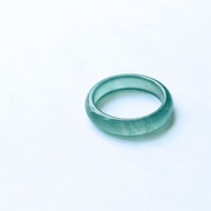 Genuine Burmese Jade Ring Beautiful Blue Clear Glass Material 585-59 mm.