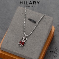 HILARY JEWELRY Sterling Ruby Accessories Silver Women Perempuan Original Necklace Korean Personalized Pendant Chain Perak Rantai Leher 純銀項鏈 For Crown 925 N28