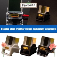 FAVORITEGOODS Smart Clock,  Hologram Cube Display Lectronic Album Smart Weather Station, USB Chargin