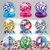 Disco Theme Party Honeycomb Decoration Retro 90th Birthday Party Desktop Three-Dimensional Decoratio
