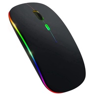 (BGSJ) Wireless Mouse Bluetooth 5.1 Rechargeable LED Silent Mouse USB Optical Ergonomic Gaming 2.4G Wireless Backlite