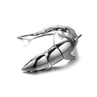 JewelryWe Jewelry Fashion Accessories Men's Bracelet% Gangnam% Novelty Red Fish Shark Shark Shark Bangle% Gangnam% Stainless Steel% Gangnam% Color: Silver (Silver) [