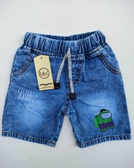 jeans anak bordir premium 1-6 tahun | celana pendek anak