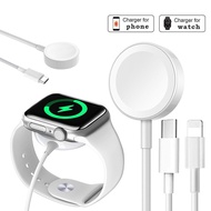 2-In-1 Type C Wireless Charger Compatible with Apple Watch USB C I-Watch Pengecas Tanpa Wayar 2-Dala