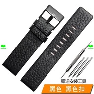 Watch Strap Genuine Leather Watch Strap Suitable for DZ4323 DZ1657 DZ1405 Lychee Grain Genuine Leath