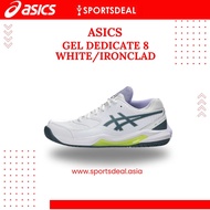 Asics Gel Dedicate 8 Pickleball Shoes (White/Ironclad)