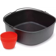 PHILIPS 飛利浦 HD9925/01 健康空氣炸鍋烘焗套裝 配件套裝， 1 個烘焗配件 ，7 隻矽膠鬆餅杯 ，1 本食譜手冊